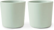 Dinnerware Cups for Kids Set of 2 Reusable BPA Free Dishwasher & Microwave Safe Cups Easy to Hold Made in Denmark (Sage) - Sage