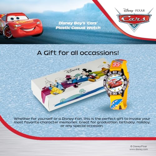 Disney Cars Kids' Plastic Time Teacher Analog Quartz 3D Strap Watch