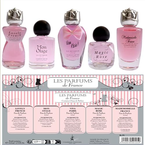 Charrier Parfums - Charrier Parfums - Les Parfums de France- 5 Eaux de Parfum Gift Set - Fashion Collection - Pink
