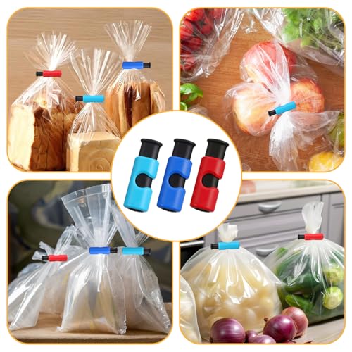 6pcs Food Clips for Bags, Freezer Bag Clips,Bag Clips for Food Storage and Food Clips Reusable for Bags Dried Fruit Food Sandwich Bread Storage