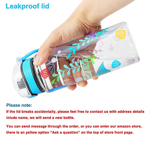 Home Tune Cute Water Bottle for School Kids Girls, BPA FREE Tritan & Leak Proof Flip Top Lid & Easy Clean & Carry Handle, 23oz/ 680ml (Mermaid, 23oz)