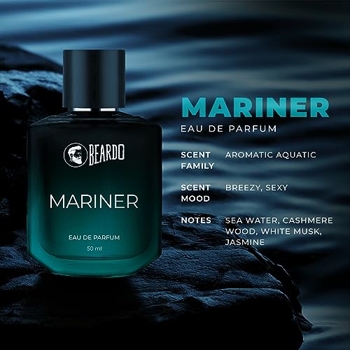 Beardo Whisky Smoke Bourbon & Mariner Perfume Combo 50ml | Long Lasting for Men | Oriental, Woody, Leathery | Fresh, Aqua Notes | Gift Set for Valentine's Day