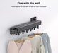 TTEDOYE Folding Clothes Hanger Wall Mount Cloth Drying Rack Retractable Home Laundry Clothesline For Balcony Bedroom Trifold Hole free clothes rack