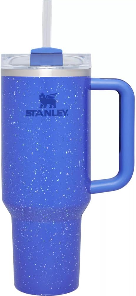 Stanley Quencher H2.0 FlowState Stainless Steel Vacuum Insulated Tumbler with Lid and Straw for Water, Iced Tea or Coffee, Smoothie and More, 40oz - Deep Iris Speckle