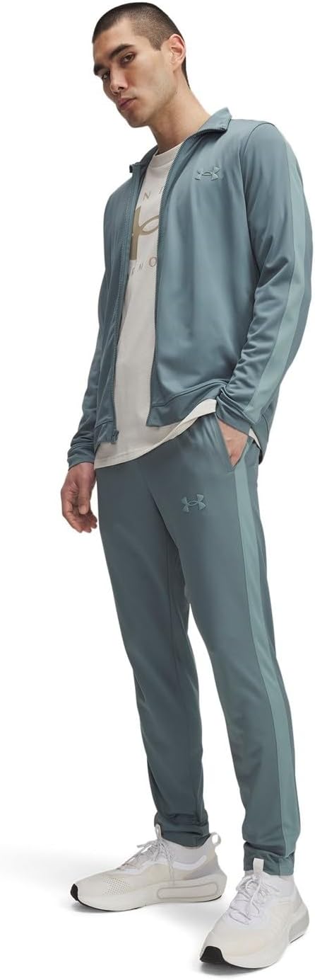 Mens Men's UA Rival Knit Tracksuit TRACK_SUIT - Jasper Blue / Serpentine / Serpentine