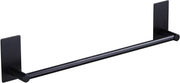 Stainless Steel Towel Holder, Self Adhesive No Drill Towel Rack, Wall Mounted Hand Towel Bar for Bathroom and Kitchen, 40 cm / 15.75 Inch, Silver - Black 40CM