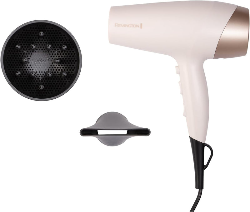 Hair Dryer with Advanced Ceramic Coated Plates, Shea Oil enriched Micro-Conditioners, Ultra-fast 15 Second Heat up LED Display Turbo Boost Function, Longer Length 110mm Floating Plate, D4740 - Hair Dryer