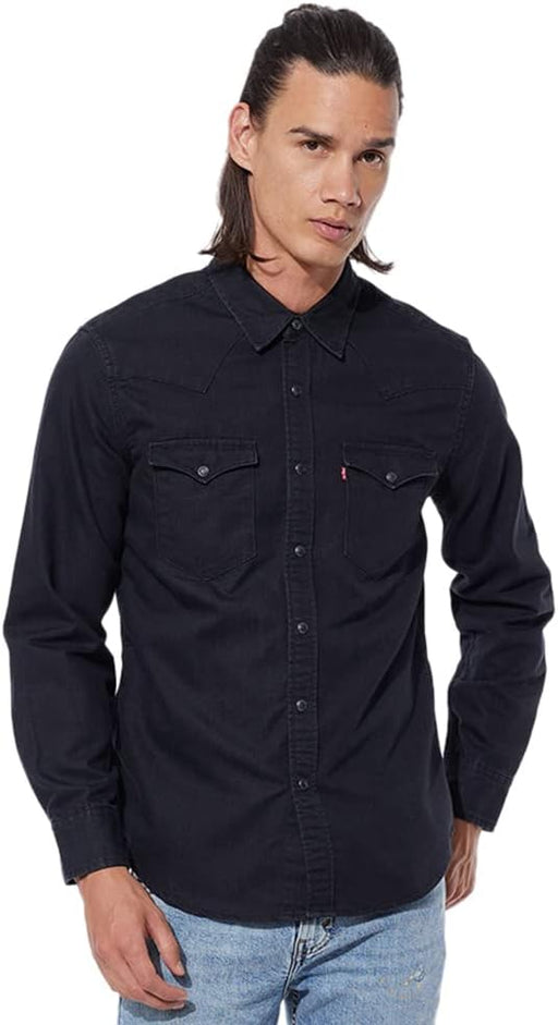 Mens CLASSIC WESTERN STANDARD Shirt (pack of 1) - Black