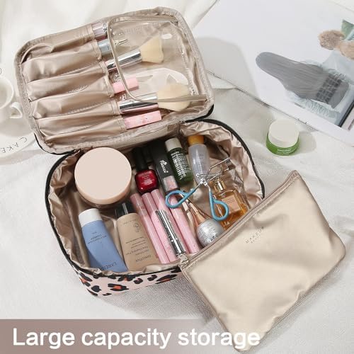 Queboom Travel Makeup Bag Cosmetic Bag Makeup Bag Toiletry bag for women and girls