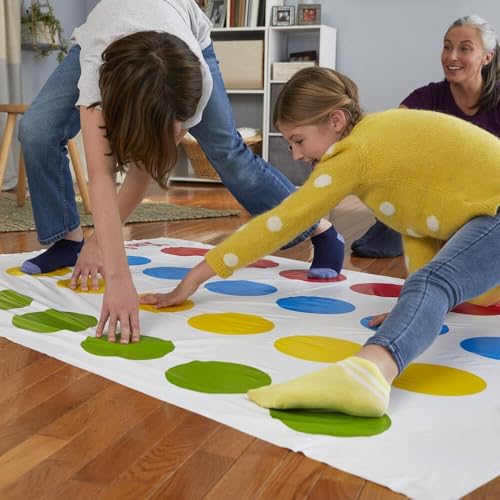LONIMIA Twister Party Classic Board Game for 2 or More Players - Floor Mat With Spinner for Indoor Outdoor Team Game