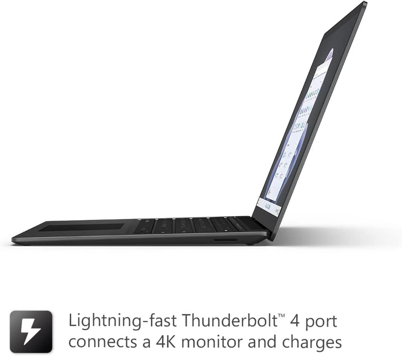 Microsoft Surface Laptop 5 with 13.5" 2256 x 1504 display, Intel i5-1235U, Integrated Iris Graphics, 8GB RAM, 512GB SSD, Windows 11, Black - [R1S-00039], 13.5 Inch UAE Model