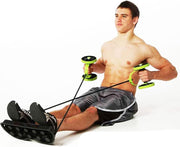 Double Wheel Ab Roller Abdominal Trainer, Multi-Function Core Workout Machine with Adjustable Resistance, Non-Slip Pads & Foam Handles for Home Gym Fitness Equipment EM-1834 - One Size