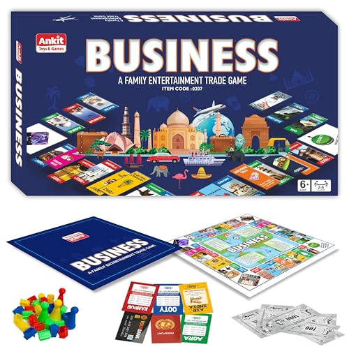Ankit Toys & Games Business Board Game for Kids & Family Entertainment Indian Real Estate Strategic Trade and Property Management Basic Business for Ages 6+