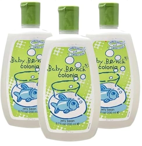 Baby Bench Colonia JELLY BEAN COLOGNE | Perfume for Babies, Gentle & Safe, Mild Fragrance | Long-lasting Moisture & Delicate Fragrance | Safe for Mother's Hands & Baby's Skin 200 ml - (Pack of 3).