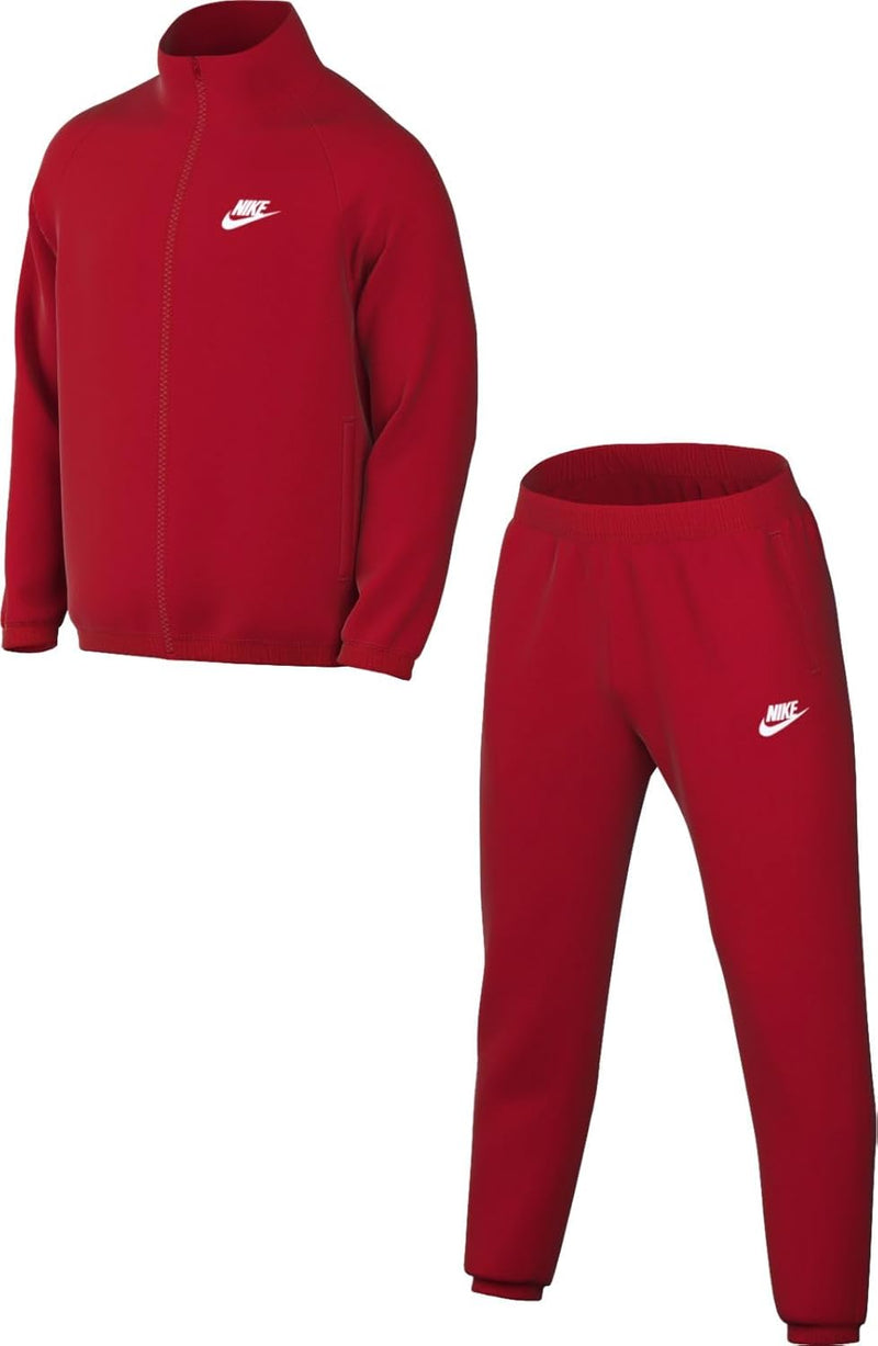 Men's M Nk Club Pk Trk Suit Tracksuit - UNIVERSITY RED/(WHITE)