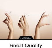 Cool & Cool Paper Ear Buds - 50's (Twin Pack) - Black - Round Thick Tips,Cotton Swabs,100% Cotton,Double Tipped,Hygienic,Gentle & Safe Swabs for Ears -100 Pieces