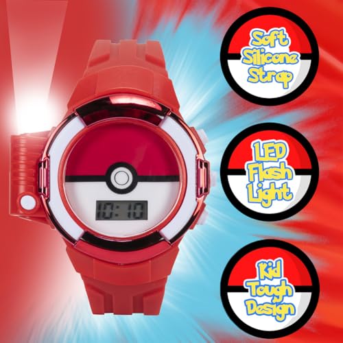 Accutime Kids Pokemon Digital LCD Quartz Watch for Boys, Girls, and Adults All Ages