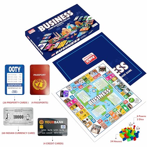 Ankit Toys & Games Business Board Game for Kids & Family Entertainment Indian Real Estate Strategic Trade and Property Management Basic Business for Ages 6+