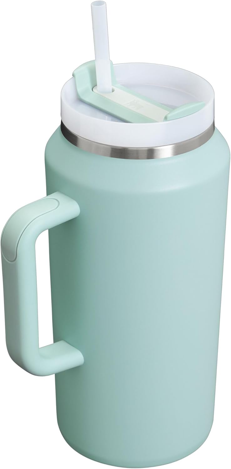 Stanley Quencher H2.0 Tumbler with Handle & Straw 40 oz | Twist On 3-Way Lid | Cupholder Compatible for Travel | Insulated Stainless Steel Cup | BPA-Free | Seafoam