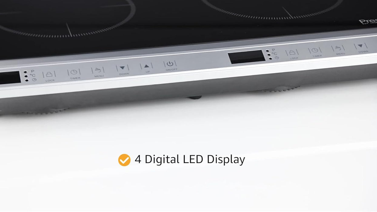 Prestige Double Infrared Cooktop 2800 Watts, 10 Preset Temp Control Option, 220-240V, 50-60Hz. -PR81513"Min 1 year manufacturer warranty"