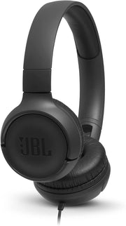 JBL Tune 520C USB-C Wired Headphones Hi-Res Audio, Pure Bass Sound, 3-Button Remote, Padded On-Ear Design Purple - JBL Tune 500 Black