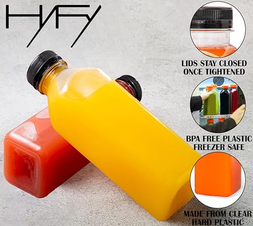 HYFY [10 PCS] 1 litre Plastic Juice Bottles 33.8oz Clear Plastic Bottles With Caps Milk Bottle Water Bottles For Kids Empty Bottle Zamzam Water Gym Water Bottle Reusable Plastic Juice Bottle