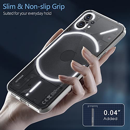 X-Level Compatible Nothing Phone 1 Case Clear Slim Fit Ultra-Thin Soft TPU Anti-Slip Grip Phone Cases Lightweight Anti-Scratch Back Cover Grip