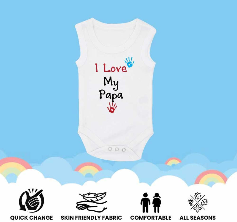 Pack of 2 Unisex Baby Romper with Mama and Papa Printed Design for Newborns,Infants, Toddlers Sleeveless Jumpsuit Snap Closure for Easy Diaper Changes Ideal for Baby Shower