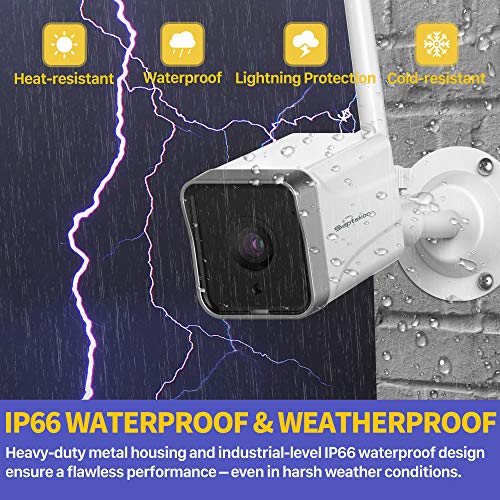 Septekon Security Camera Outdoor, 2K CCTV Camera Wireless WiFi, Waterproof Home Surveillance Camera with 2-Way Audio, Night Vision, Motion Detection, Cloud Storage, Work with Alexa - S50