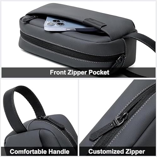STAYOUNG Men's Handbag Clutch - Stylish and Durable Carry-all Bag With Multiple Pockets, Accessories, Shaving Kit, Travel Shower Bag for Daily Use (Black)