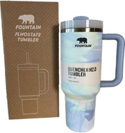 Fountain 40oz Stainless Steel Quencher H2.0 Vacuum Insulated Tumbler with Lid and Straw for Water, Iced Tea or Coffee, Smoothie (oud Cream)