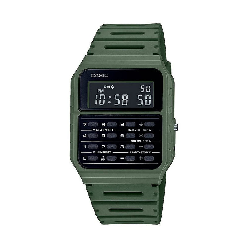 Casio Unisex Watch - CA-53WF-3BDF Green Dial, Green Band