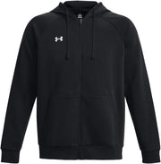 mens Ua Rival Fleece Fz Hoodie Sweatshirt (pack of 1) - Black / / White