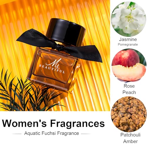 Ladies Perfume Set Eau De Parfum, Luxury Perfume Gift Set for Women, 3x30ml Long-Lasting Perfume Set for Her Birthday, Fresh Floral Fragrance Perfumes Box Gift Set for Girlfriend, Dating, Anniversary