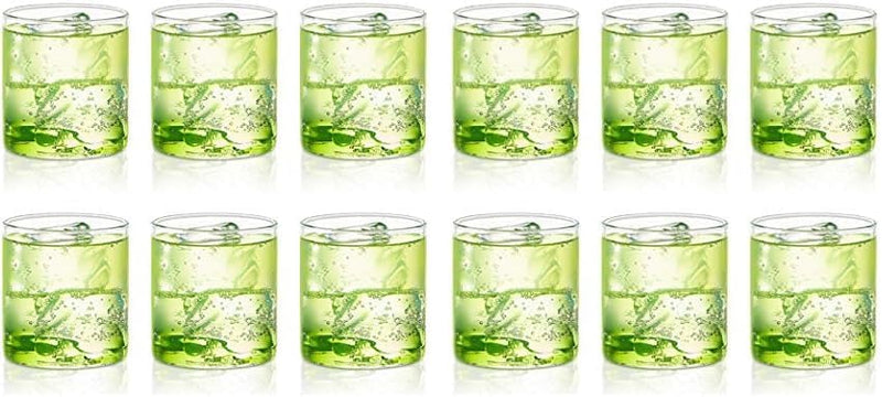 BOROSIL WHITE VISION GLASS SET SMALL SQUAT 295 MLCLEAR HIGH BALLTRANSPARENT TUMBLER FOR WATER, JUICE, COCKTAIL, MOCKTAIL6 PC GLASS SET - 205 ML (Pack of 2)