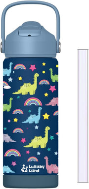 550ml Stainless Steel Water Bottle for Kids, Stay Hydrated with Kids Water Bottle for School, No Leak Bpa Free Dinosaur Blue - Blue