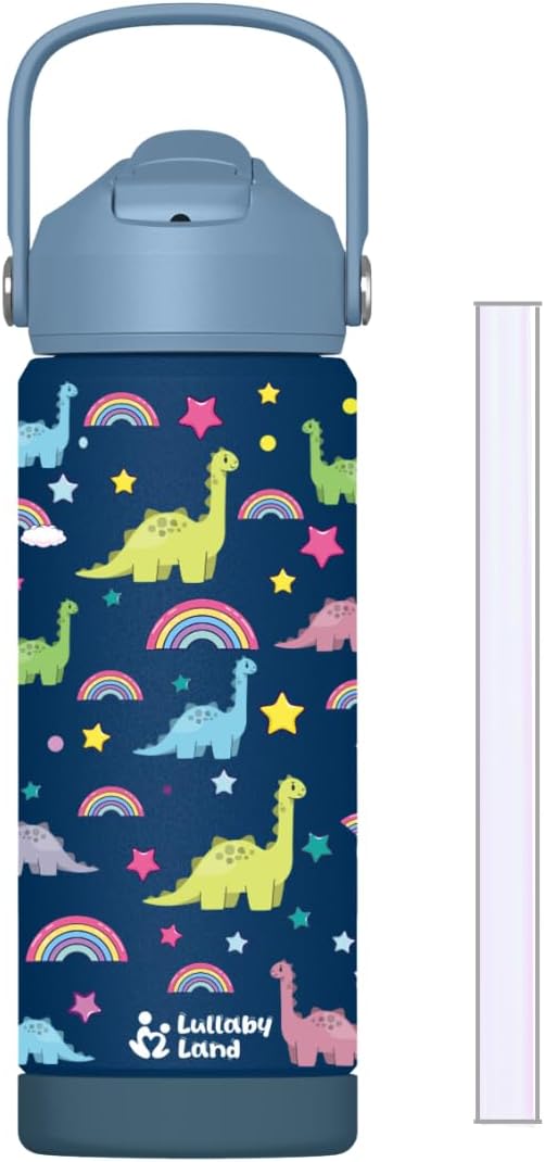 550ml Stainless Steel Water Bottle for Kids, Stay Hydrated with Kids Water Bottle for School, No Leak Bpa Free Unicorn Pink Bottle for Girls - Blue