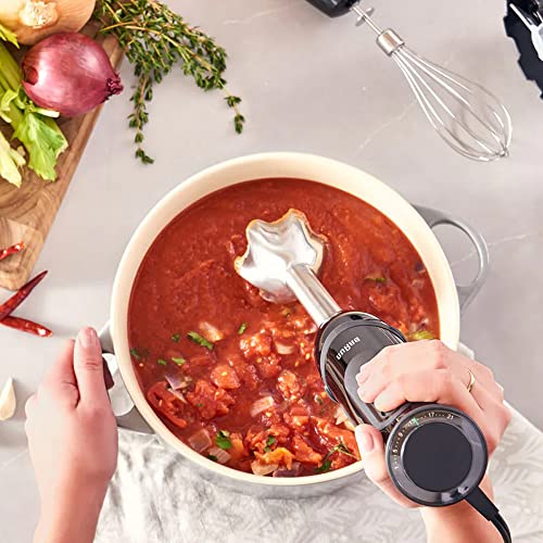 Braun Multiquick 5 Hand Blender, 1000 Watts, 21 Speeds, 1.5 L Food Processor, 500ml Chopper, Whisk, Beaker, Splash Control, PowerBell Plus Technology, MQ 5285 - Black