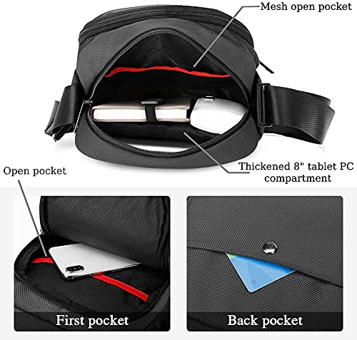 Arctic Hunter Sling Bag for Men Small Side Bag Stylish Crossbody Bag for 8-inch iPad Premium Mobile Bag 1680D Polyester Water-Resistant Shoulder Bag for Office Business Casual
