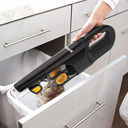 Shark Handheld Cordless Vacuum Cleaner with Pet Tool, Crevice Tool & Dusting Brush, 80 W, 0.45 liters, 10 Minute Run-Time, Washable Filter, Black & Yellow, CH950UKT