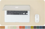 HOMIEAZICOZI Cork Desk Mat - Dual-Sided Desk Pad for Office and Home - Desk Organization and Accessories - Ideal for Large Mouse Pad and Desk Mats on Top of Desks(Gray,31.5"x 15.7") - Beige 23.6"x 13.8"
