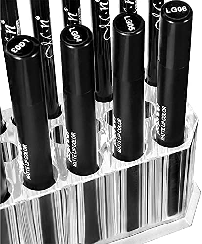OFRANK Clear Acrylic Makeup Eyeliner Lip Liner Holder Organizer, 26 Slots