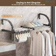 DAYONG Portable Clothes Drying Rack,Clothes Hanging for Balcony,Windowsill and Guardrail,Laundry Rack Door Hanger Rod for Indoor Outdoor for Towels, Lingerie, Hosiery,Shoes (Telescopic 51-90cm)