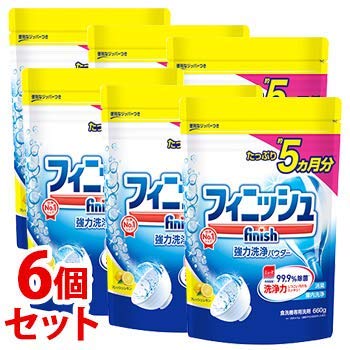 Finish powder pouch Lemon scent 600g x 6 pieces