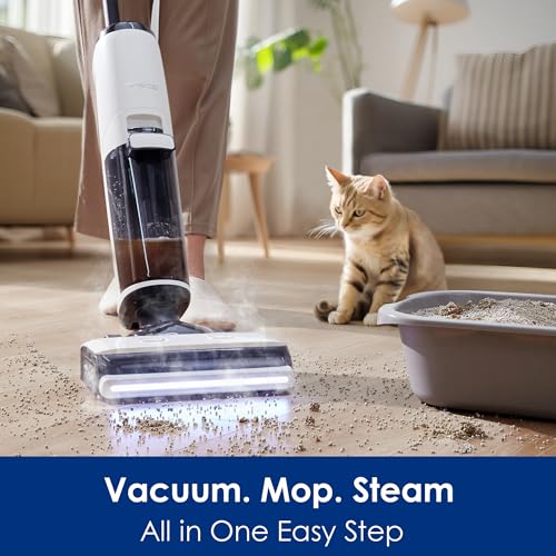 Tineco Floor One S7 Steam Cordless Wet Dry Vacuum Steam Mop All-in-One, Hard Floor Cleaner with 284F HyperSteam, Self-Cleaning, Edge Cleaning, Safe for Kids & Pets