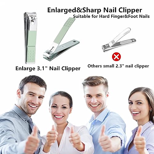 ACHKO Manicure Set Nail Clippers Pedicure Kit, 7 Pieces Stainless Steel Manicure Kit, Toe Finger Nail Clippers Personal Care Tools for Home, Workplace, Outdoor Travel, Gift Giving, Beauty Salon