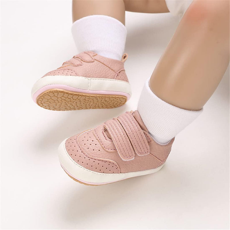 E-FAK Baby Shoes Boys Girls Infant Sneakers Non-Slip Rubber Sole Toddler Crib First Walker Shoes