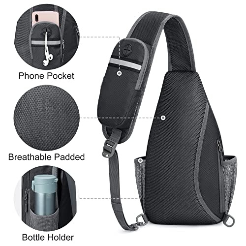G4Free RFID Blocking Crossbody Sling Bag Small Chest Shoulder Backpack Men Women Hiking Outdoor