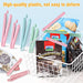 XC 20Pcs Food Bag Clips Plastic Storage Bags Sealing Clips Freezer Bag Clips for Kitchen Snacks Foods Bag Clips for Camping ,Outing, Hiking(5.4 Inches and 4.1 Inches)