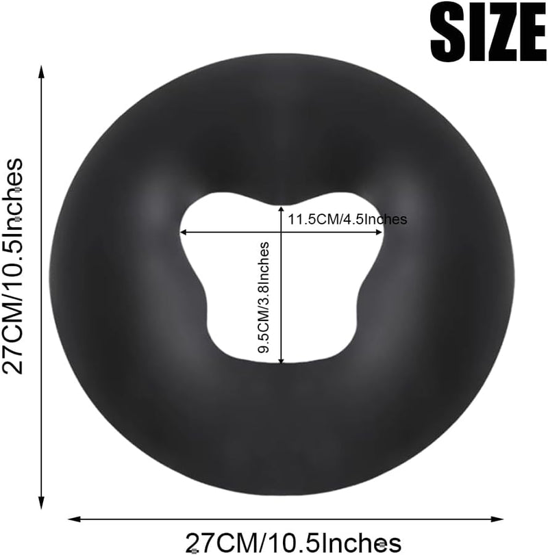 Silicone Face Massage Pillow,SPA Beauty Face Relax Headrest,Salon Skin Care Soft Overlay Travel Head Support,Black - Black